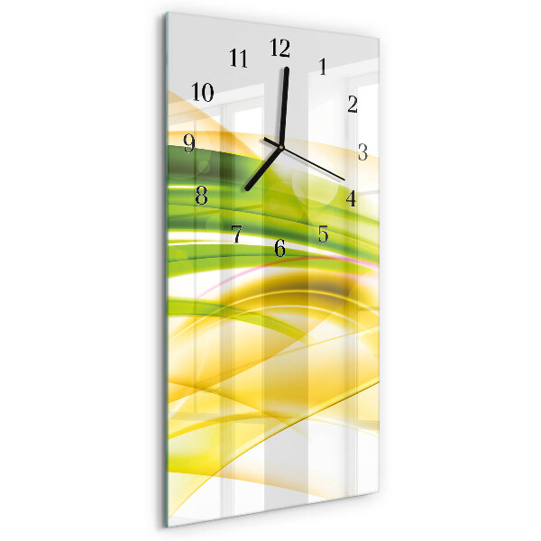 Horloge verticale en verre Abstraction