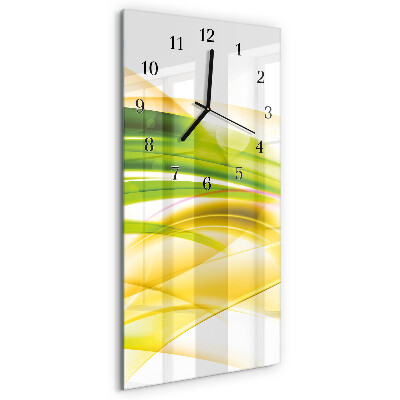 Horloge verticale en verre Abstraction