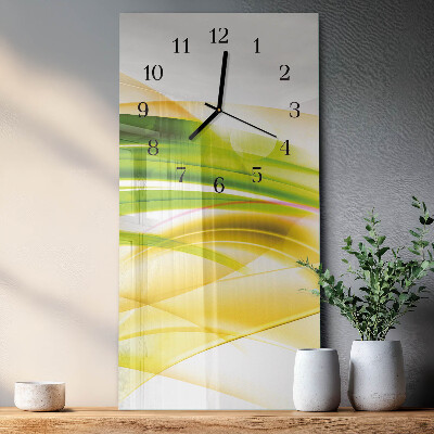 Horloge verticale en verre Abstraction