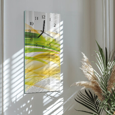 Horloge verticale en verre Abstraction