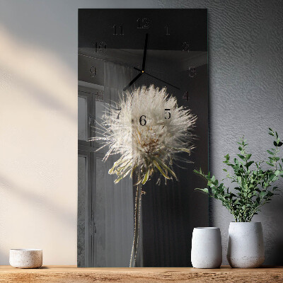 Horloge verticale en verre Chardon-marie