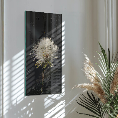 Horloge verticale en verre Chardon-marie
