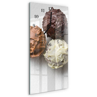 Horloge verticale en verre Perles