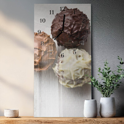 Horloge verticale en verre Perles
