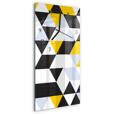 Horloge verticale en verre Triangles