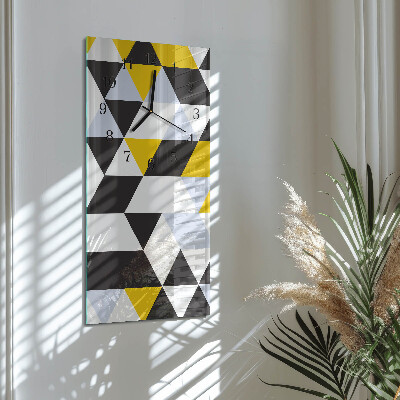 Horloge verticale en verre Triangles
