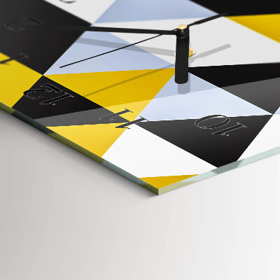Horloge verticale en verre Triangles