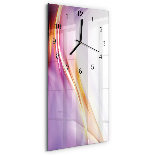Horloge verticale en verre Abstraction