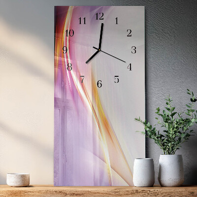 Horloge verticale en verre Abstraction