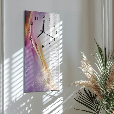 Horloge verticale en verre Abstraction