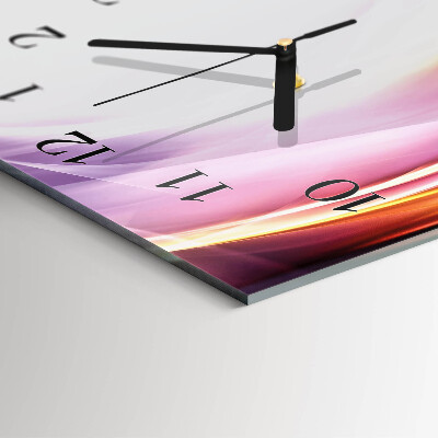 Horloge verticale en verre Abstraction