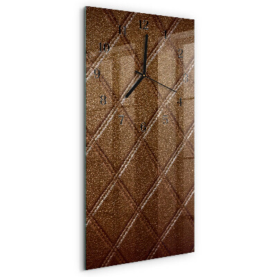 Horloge verticale en verre Diamants
