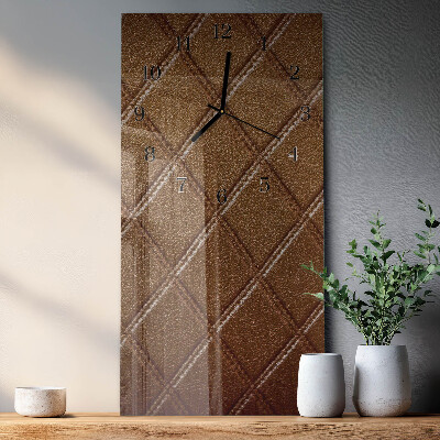 Horloge verticale en verre Diamants