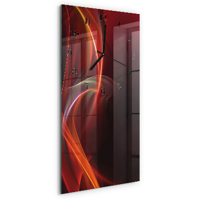 Horloge verticale en verre Lignes abstraites