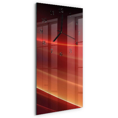 Horloge verticale en verre Abstraction