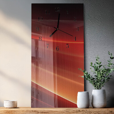Horloge verticale en verre Abstraction