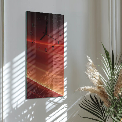 Horloge verticale en verre Abstraction