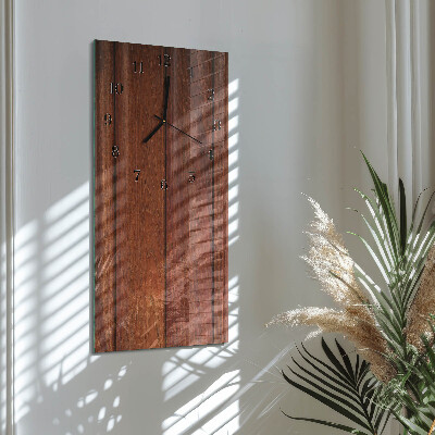 Horloge verticale en verre Bois