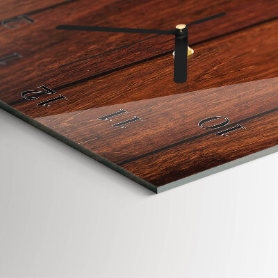 Horloge verticale en verre Bois