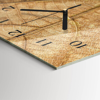 Horloge verticale en verre Feuille