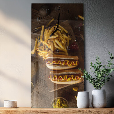 Horloge verticale en verre Restauration rapide