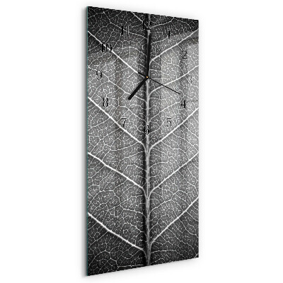 Horloge verticale en verre Feuille