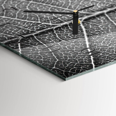 Horloge verticale en verre Feuille