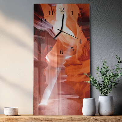 Horloge verticale en verre Grotte