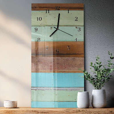 Horloge verticale en verre Plaque