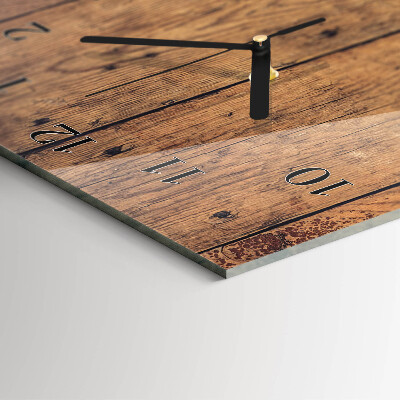 Horloge verticale en verre Bois