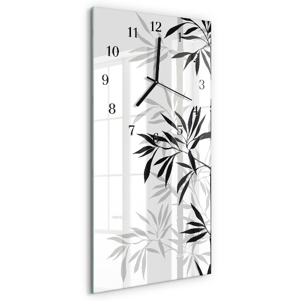 Horloge verticale en verre Bambou