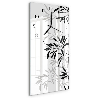 Horloge verticale en verre Bambou