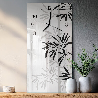 Horloge verticale en verre Bambou