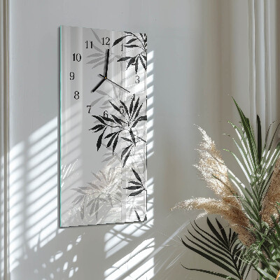 Horloge verticale en verre Bambou