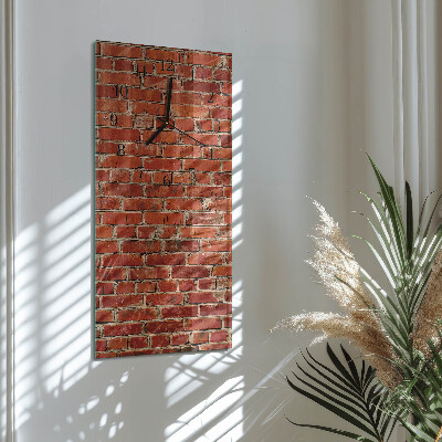 Horloge verticale en verre Mur de briques