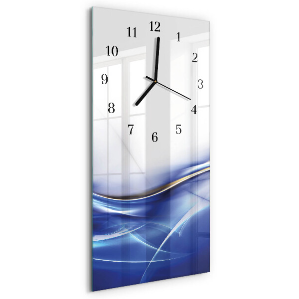 Horloge verticale en verre Lignes abstraites