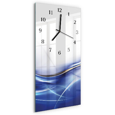 Horloge verticale en verre Lignes abstraites