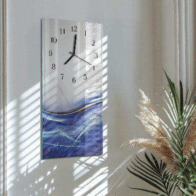 Horloge verticale en verre Lignes abstraites
