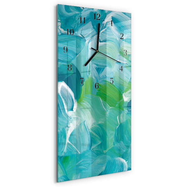Horloge verticale en verre Vague