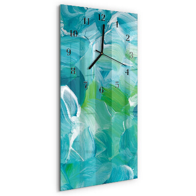 Horloge verticale en verre Vague