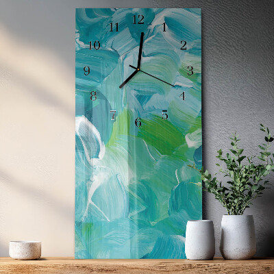 Horloge verticale en verre Vague
