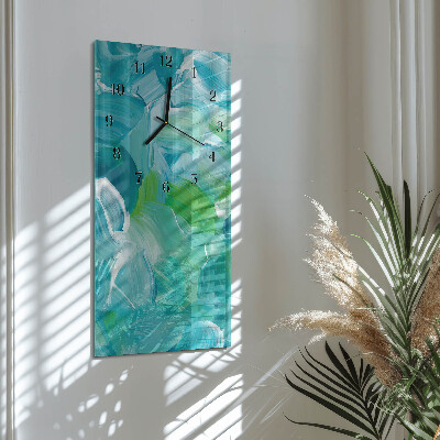 Horloge verticale en verre Vague