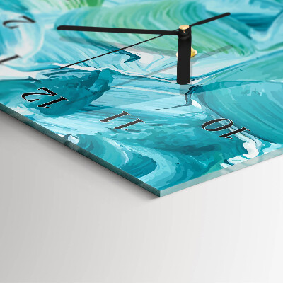 Horloge verticale en verre Vague