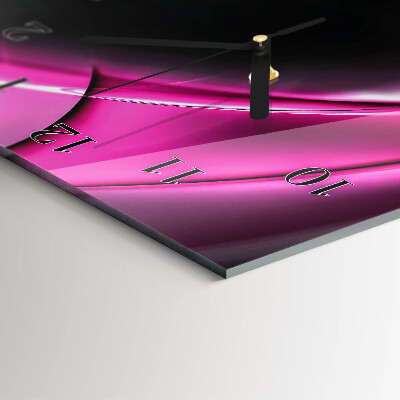 Horloge verticale en verre Lignes abstraites