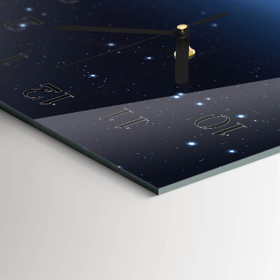 Horloge verticale en verre L'univers de la terre