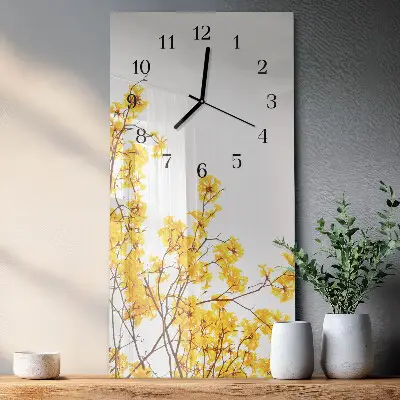 Horloge verticale en verre Arbre
