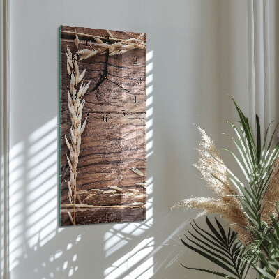 Horloge verticale en verre Table à grains