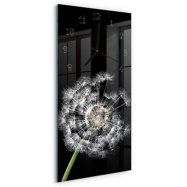 Horloge verticale en verre Pissenlit