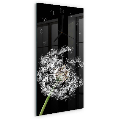 Horloge verticale en verre Pissenlit