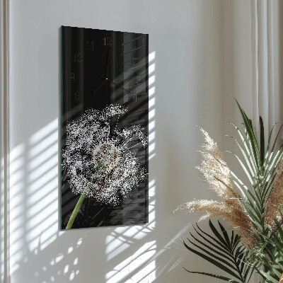 Horloge verticale en verre Pissenlit